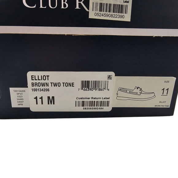 NWT Club Room Boat Shoes Mens Size 11 Brown Elliot Lace Up Two Tone Casual - Picture 14 of 14
